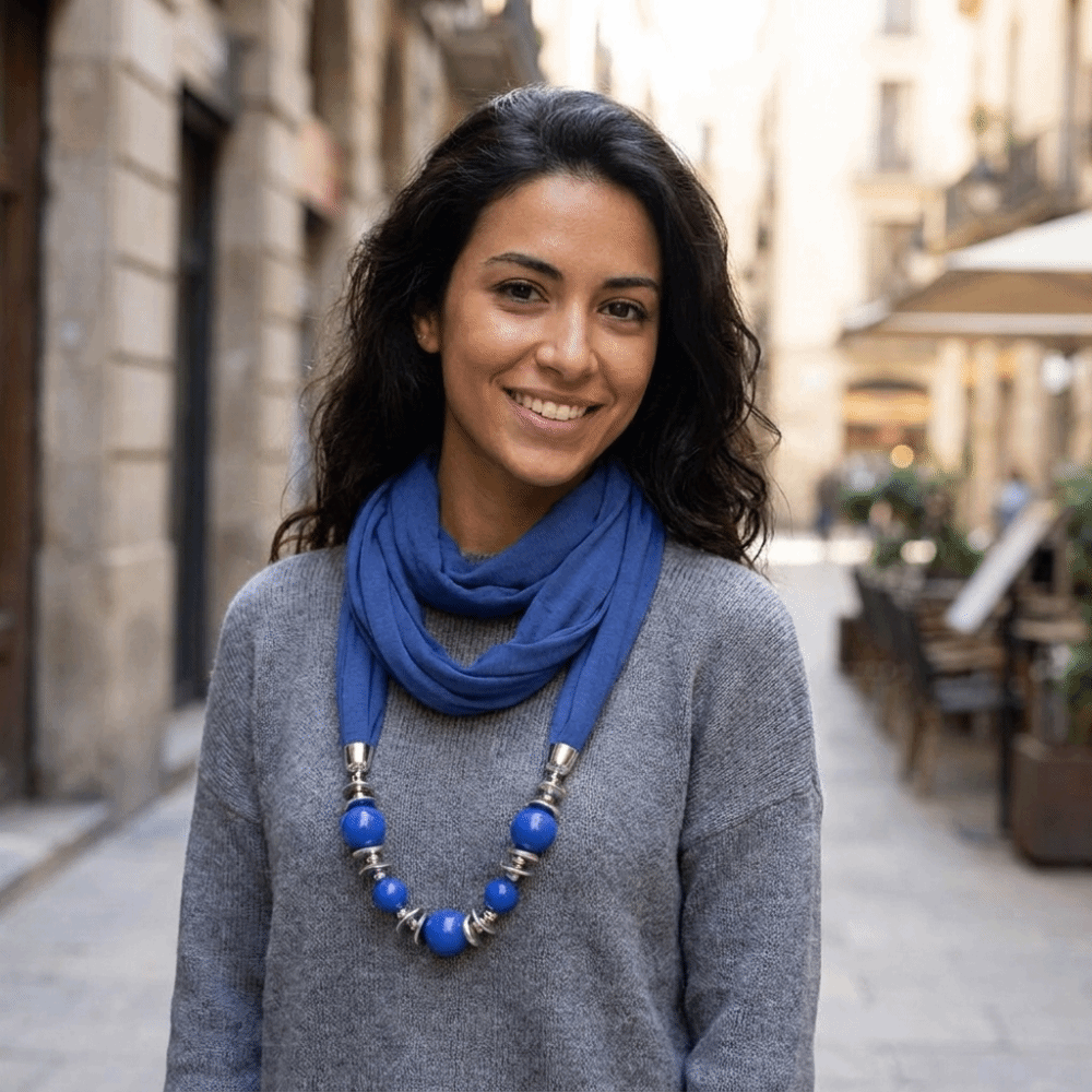 New Chiffon Scarf Beaded Solid - огляд і ціна Infinity Scarf Knit