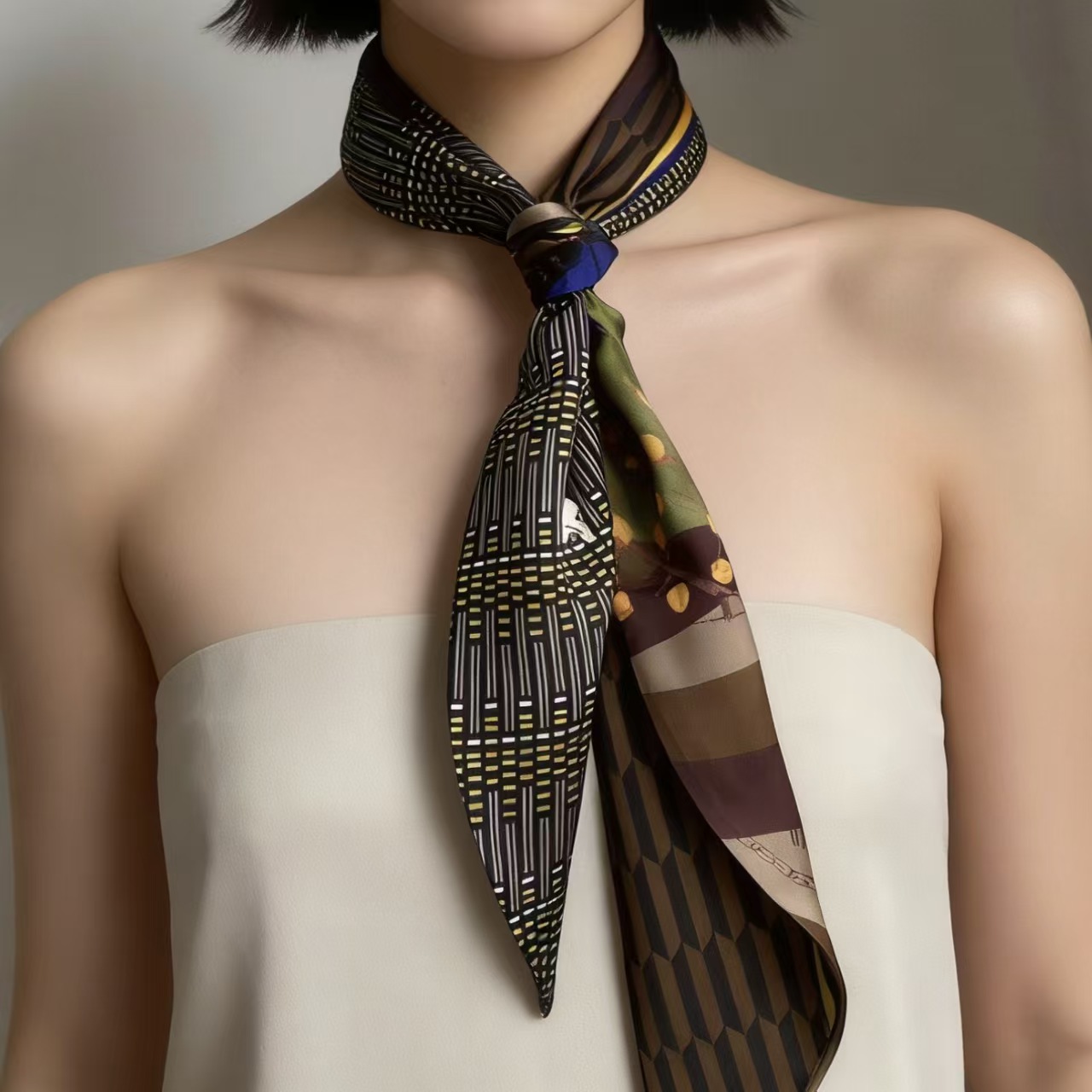 Luxury Print Long Hair Ribbon  - огляд і ціна Head Wrap Turban