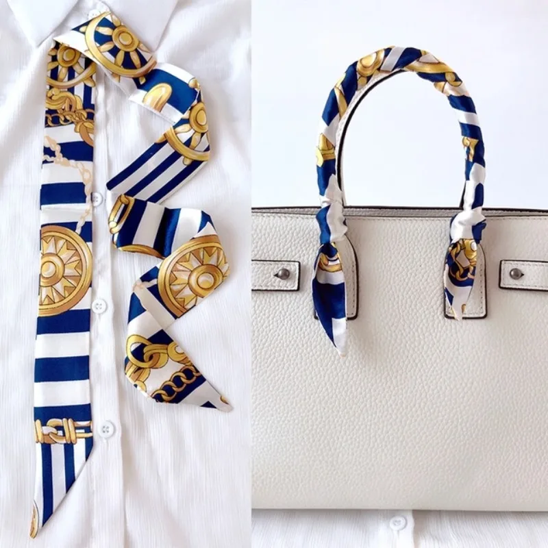 Skinny Long Hair Strip Women S - огляд і ціна Silk Neck Scarf
