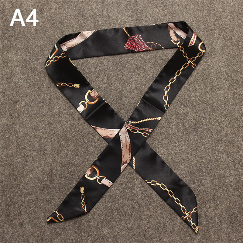 Fashion Skinny Bag Scarf Women - огляд і ціна Silk Tie Striped