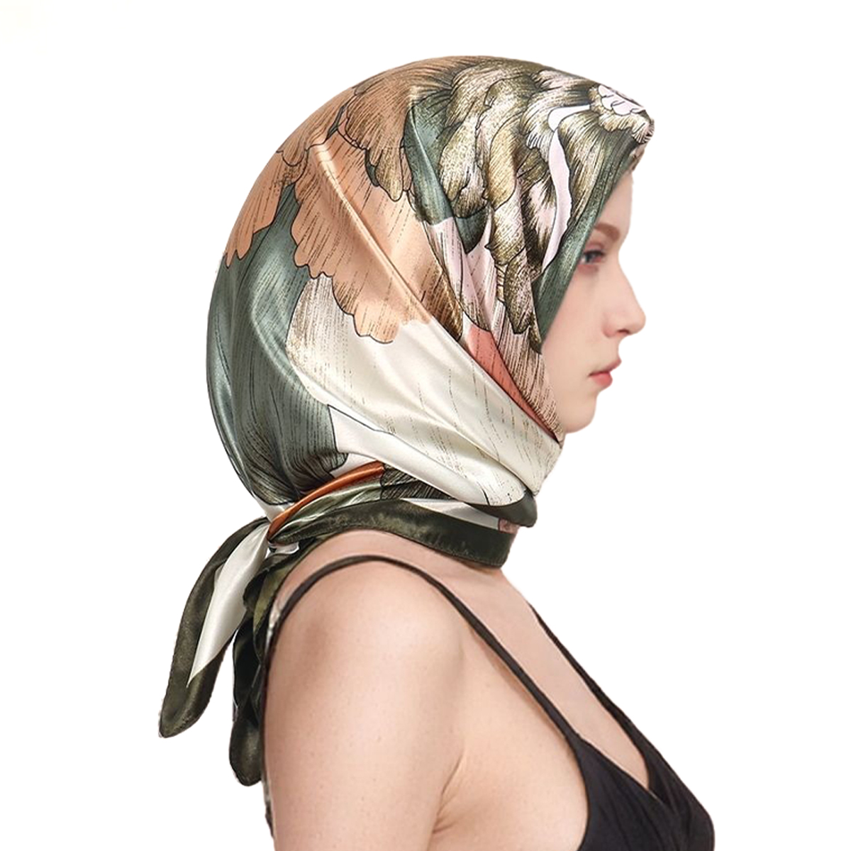 90*90cm Satin Silk Square Scar - огляд і ціна Silk Neck Scarf