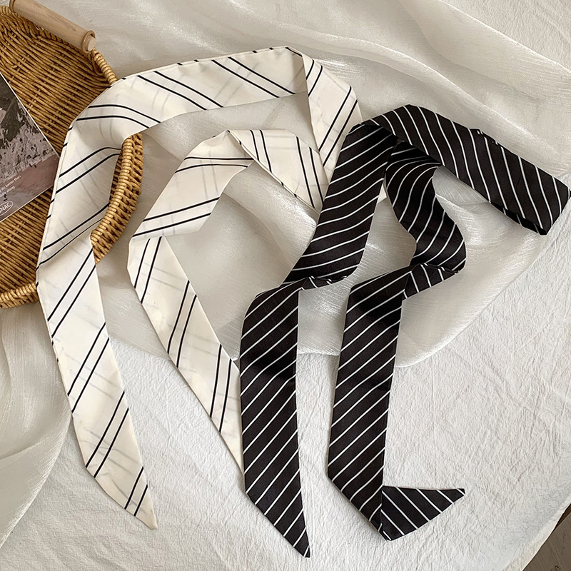Summer new striped silk scarf  - огляд і ціна Silk Tie Striped
