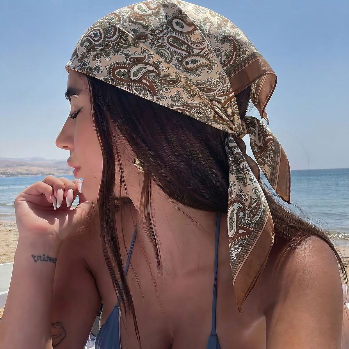 New Design Fashion Square Silk - огляд і ціна Scarf Silk Square