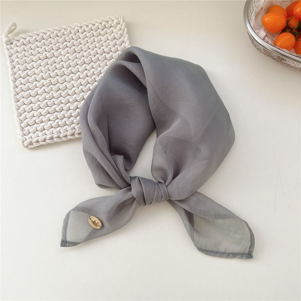 Retro Solid Color Small Square - огляд і ціна Scarf Silk Square