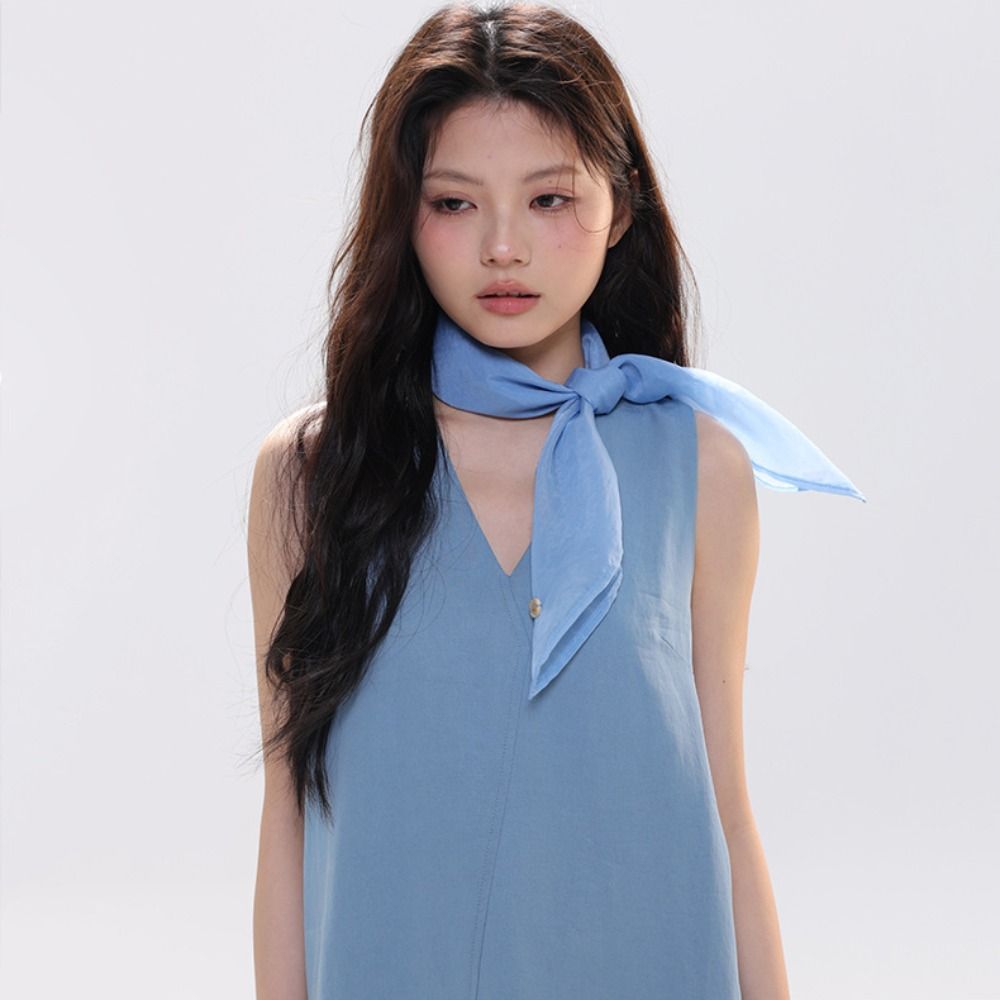 Retro Solid Color Small Square - огляд і ціна Scarf Silk Square